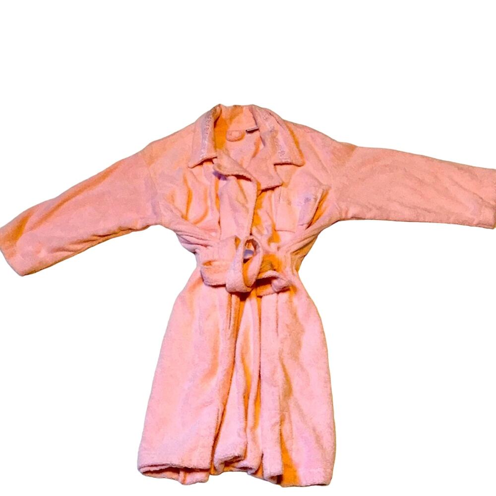 NWOT. Amanda Steward Pure Cotton Pink Robe. L - Picture 3 of 6